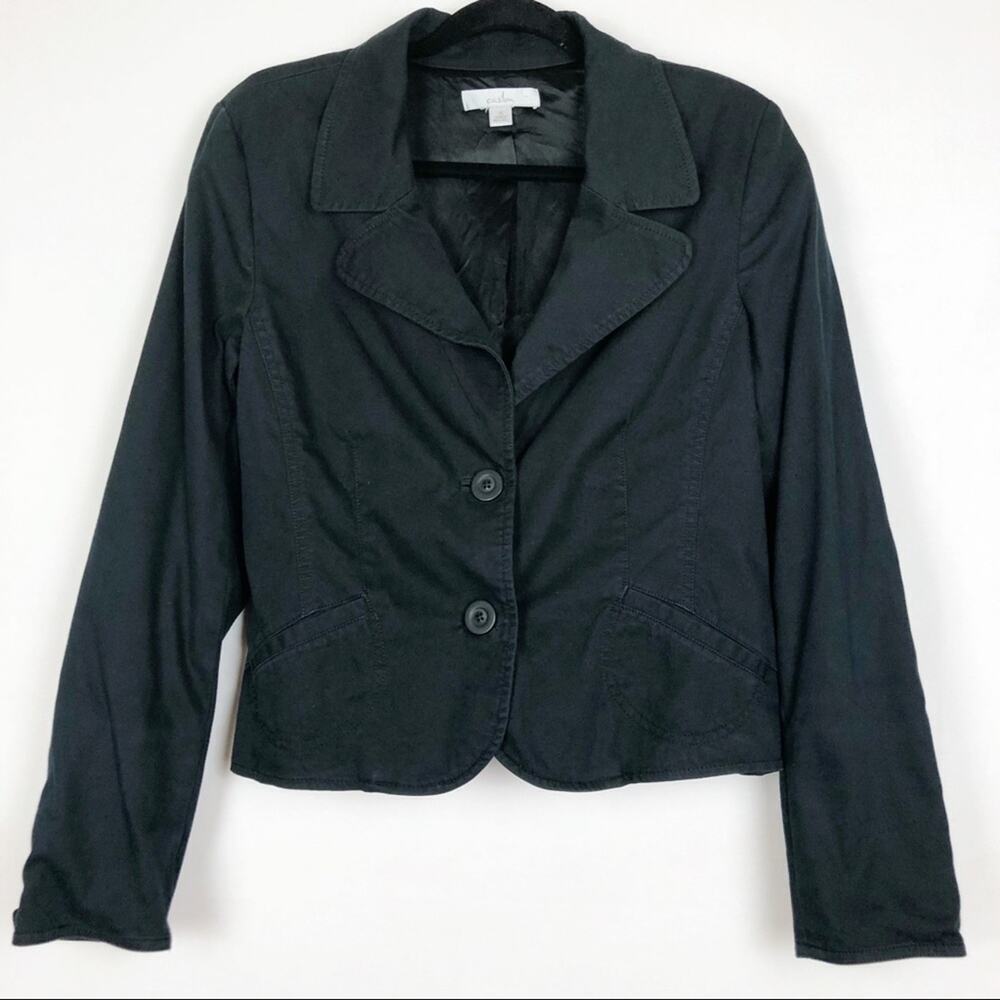 Caslon Button Down Black Blazer Jacket Size 12
